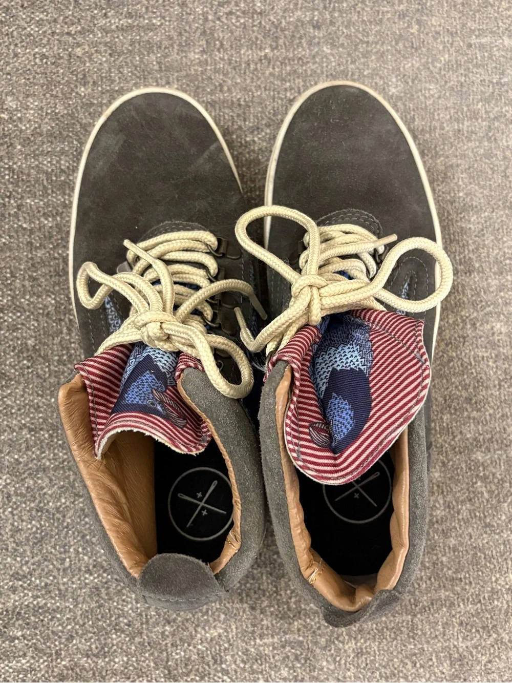 inkkas Suede Chukka Camping Boots with Blue Eagle Wing - Men’s 7 or Women’s 9